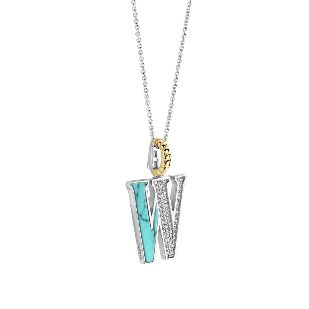 Ti Sento Milano Pendentif lettre W Lettres et chiffres 6840TQ_W