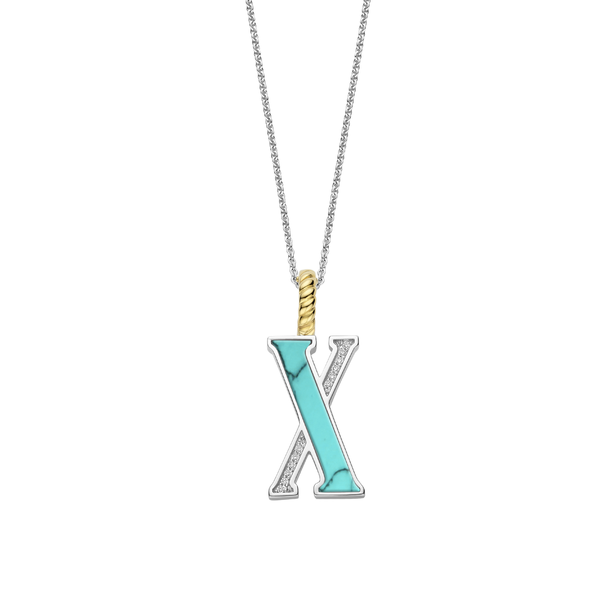 Ti Sento Milano Pendentif lettre X Lettres et chiffres 6840TQ_X