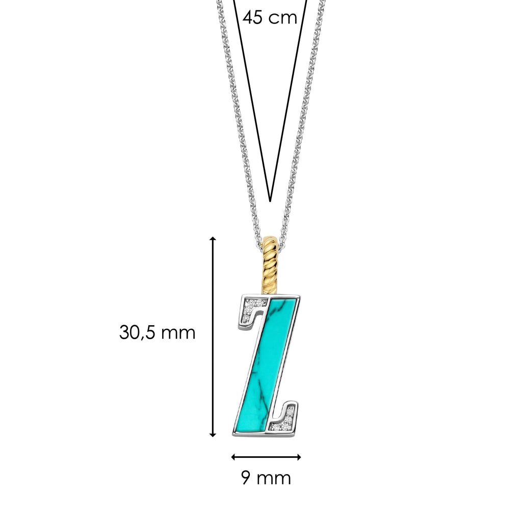 Ti Sento Milano Pendentif lettre Z Lettres et chiffres 6840TQ_Z