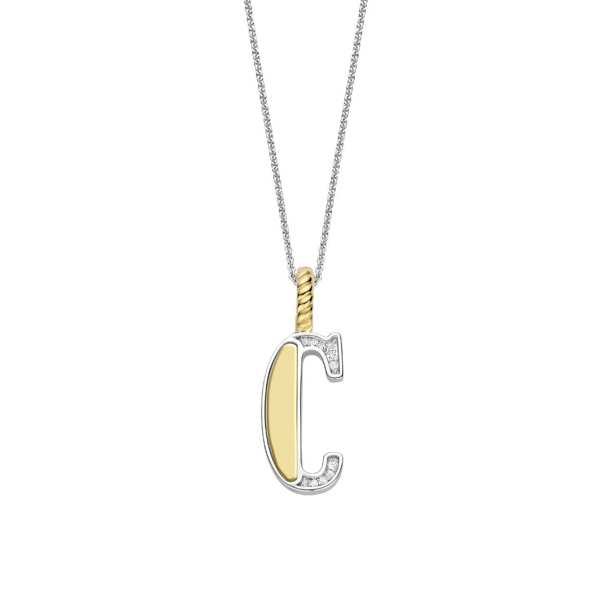 Ti Sento Milano Pendentif lettre C Lettres et chiffres 6840ZY_C