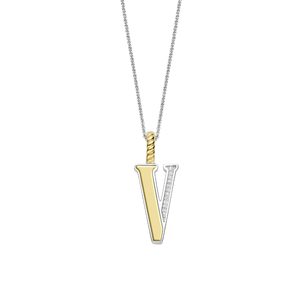 Ti Sento Milano Pendentif lettre V Lettres et chiffres 6840ZY_V