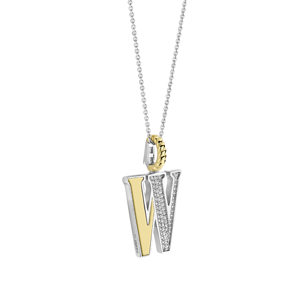 Ti Sento Milano Pendentif lettre W Lettres et chiffres 6840ZY_W