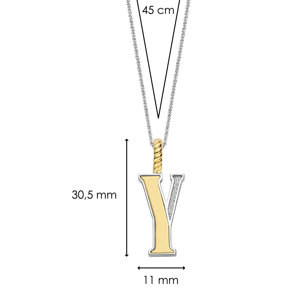 Ti Sento Milano Pendentif lettre Y Lettres et chiffres 6840ZY_Y