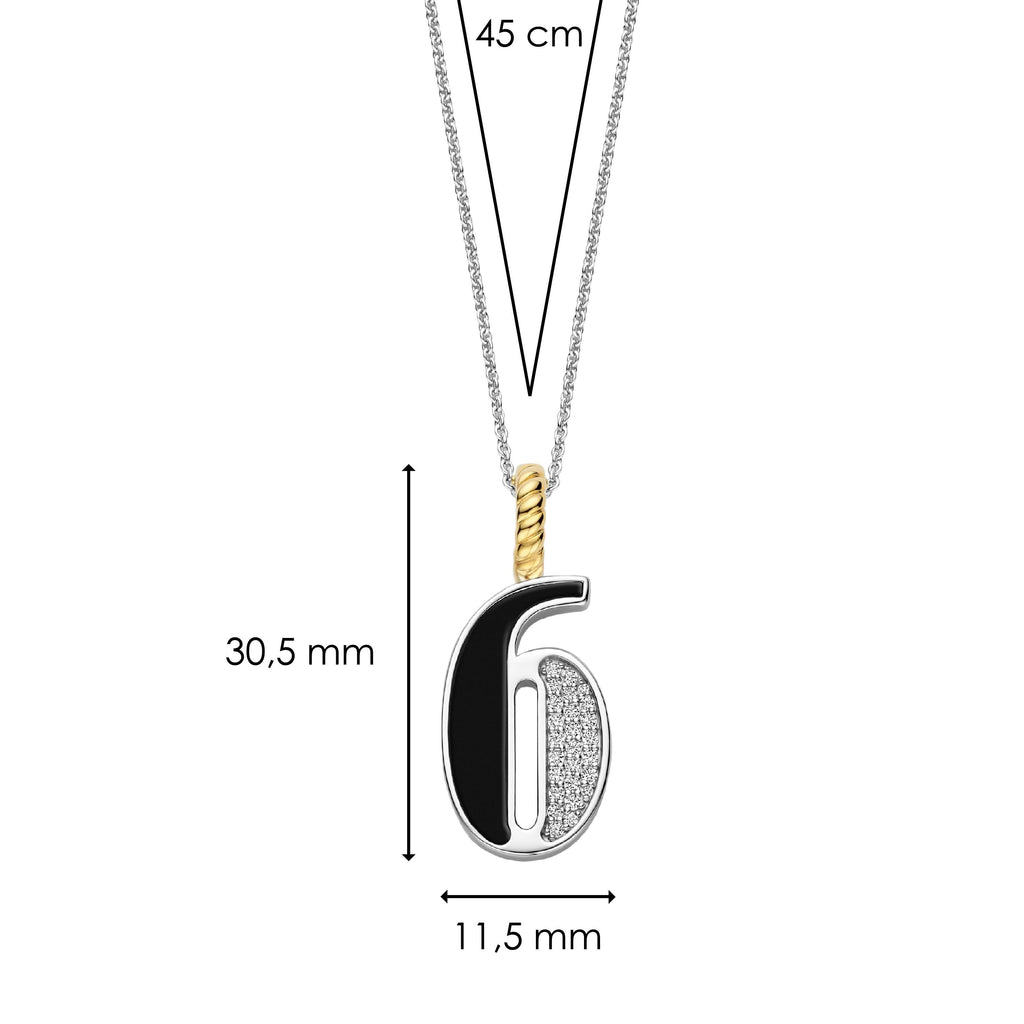 Ti Sento Milano Pendentif Lettres et chiffres 6841BL_6