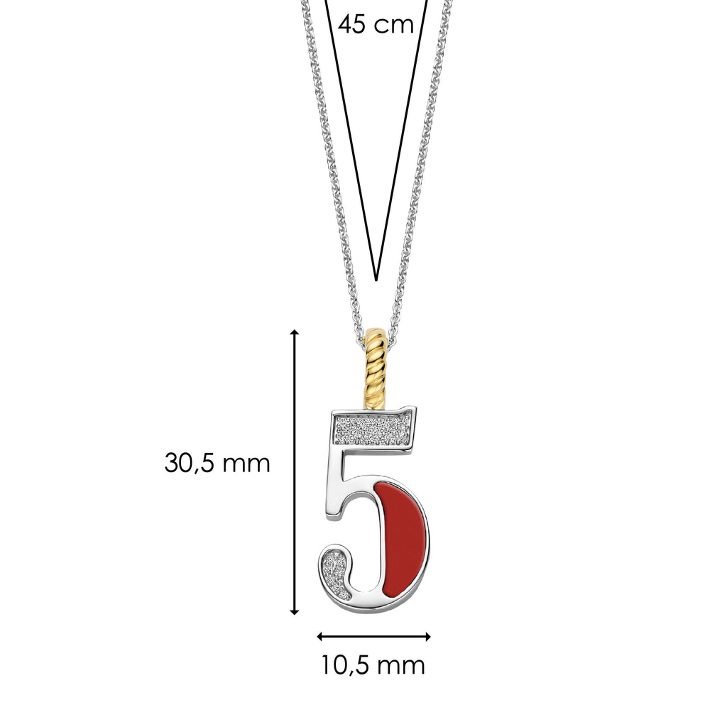 Ti Sento Milano Pendentif Lettres et chiffres 6841CR_5