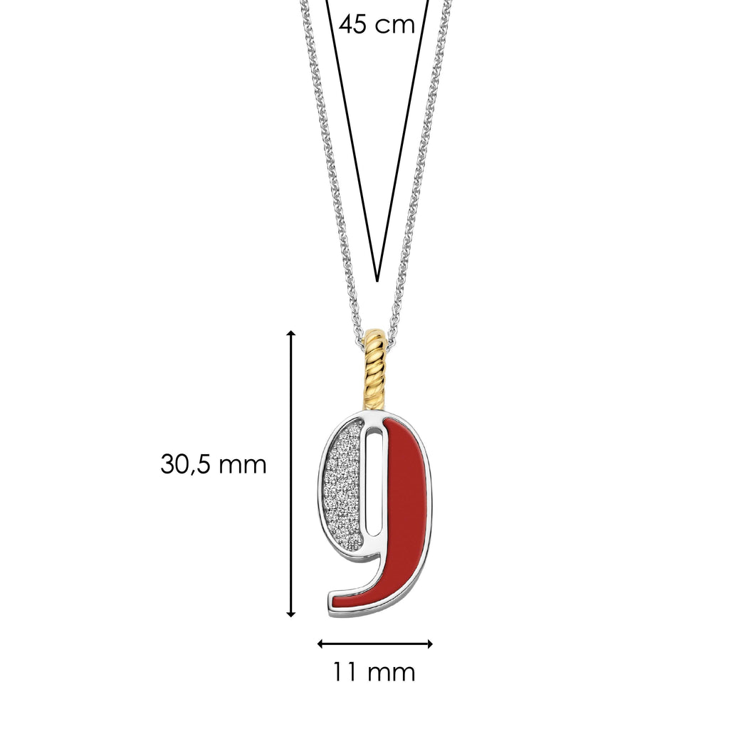 Ti Sento Milano Pendentif Lettres et chiffres 6841CR_9