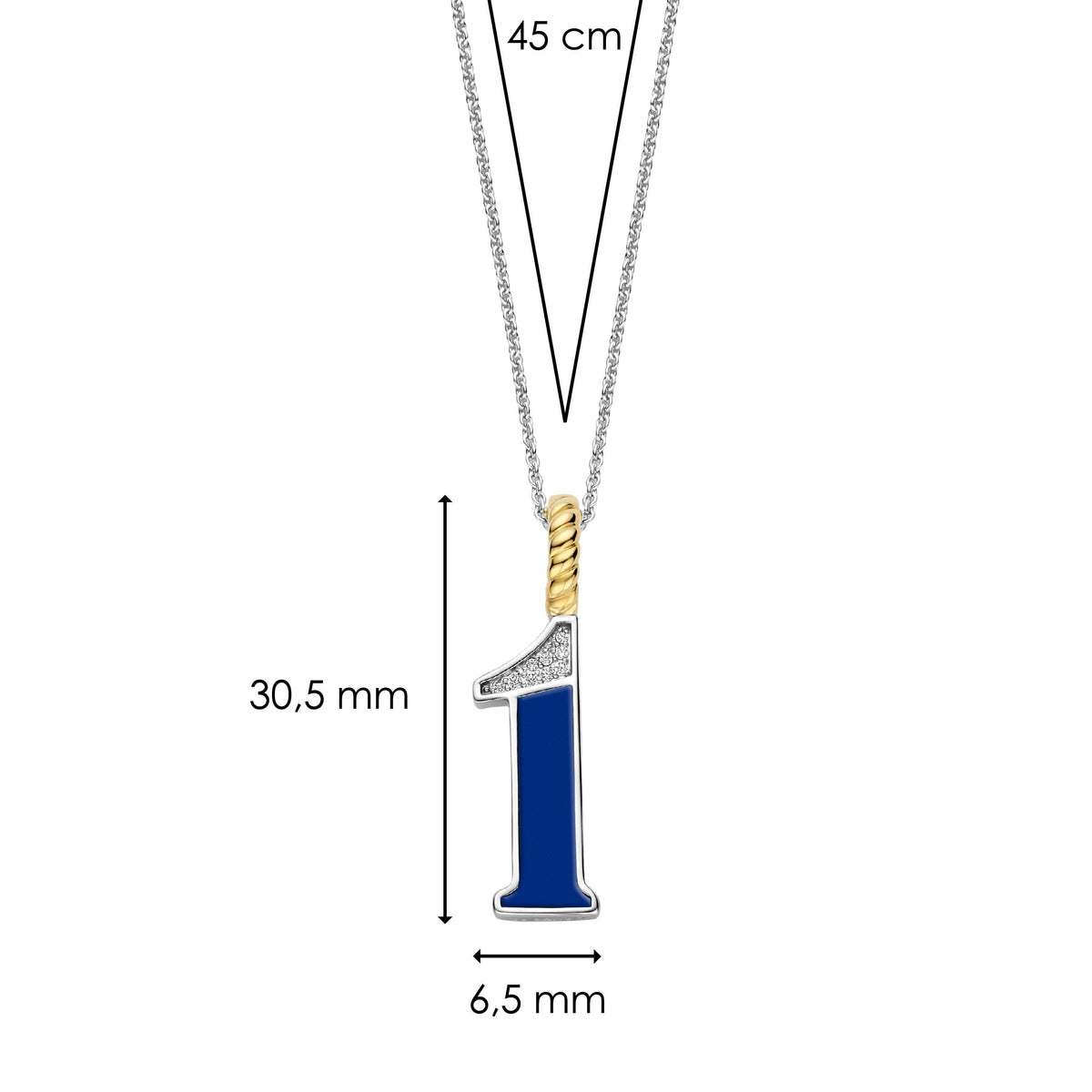 Ti Sento Milano Pendentif Lettres et chiffres 6841LB_1