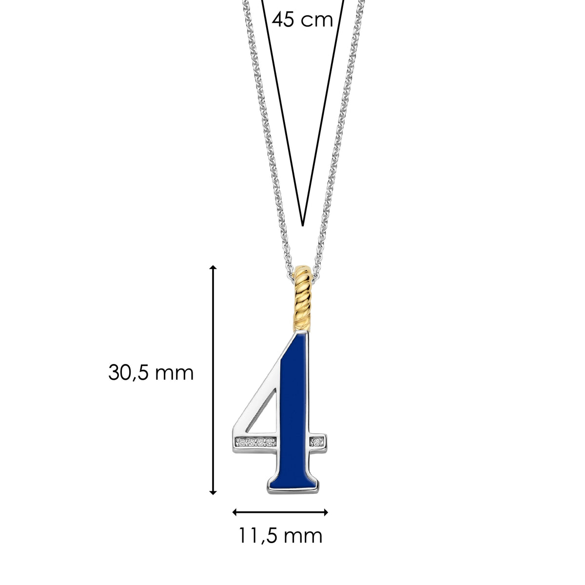 Ti Sento Milano Pendentif Lettres et chiffres 6841LB_4