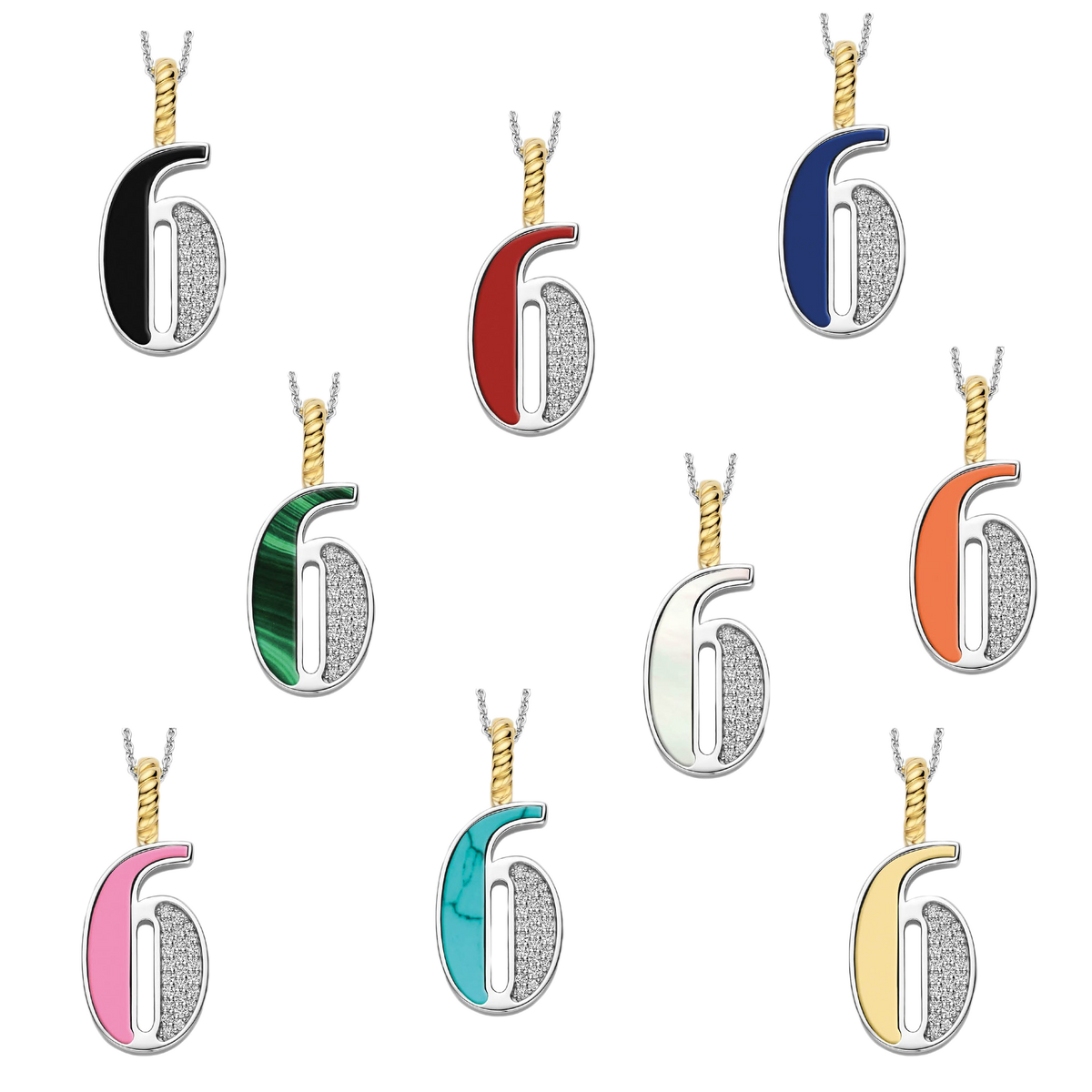 Ti Sento Milano Pendentif Lettres et chiffres 6841PI_6