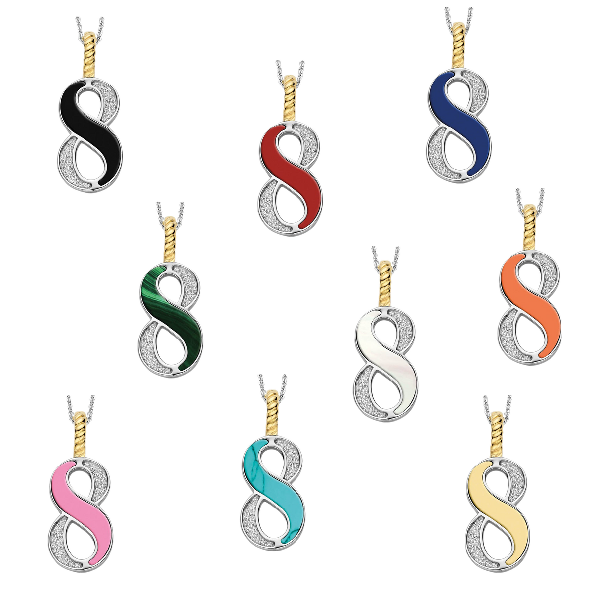 Ti Sento Milano Pendentif Lettres et chiffres 6841BL_8
