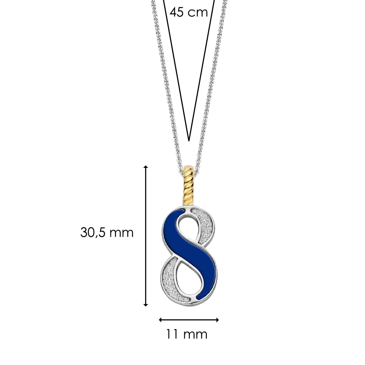 Ti Sento Milano Pendentif Lettres et chiffres 6841LB_8
