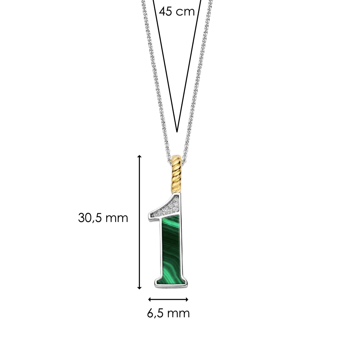 Ti Sento Milano Pendentif Lettres et chiffres 6841MA_1