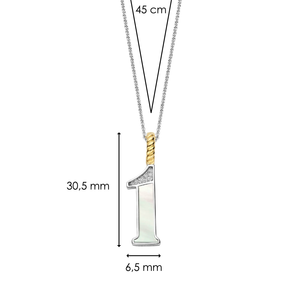 Ti Sento Milano Pendentif Lettres et chiffres 6841MW_1