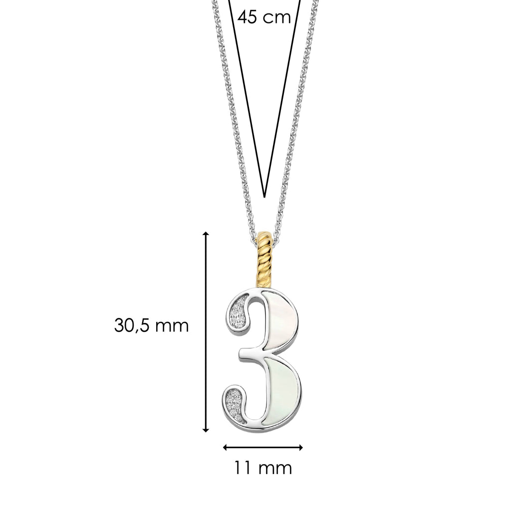 Ti Sento Milano Pendentif Lettres et chiffres 6841MW_3