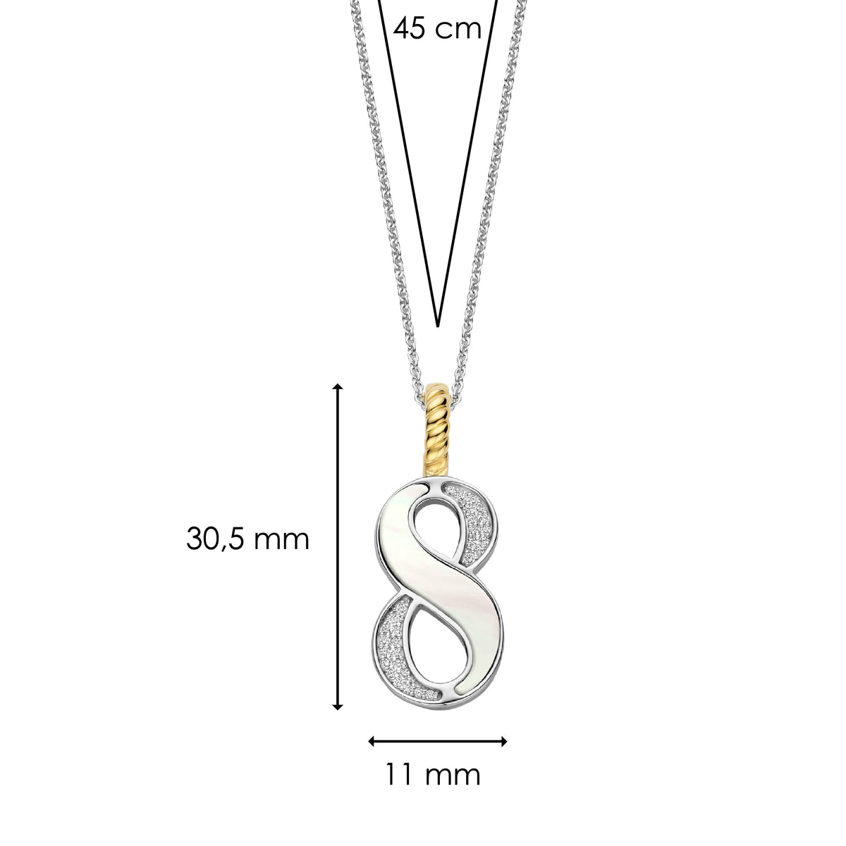 Ti Sento Milano Pendentif Lettres et chiffres 6841MW_8