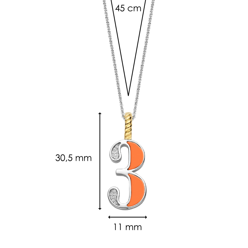 Ti Sento Milano Pendentif Lettres et chiffres 6841OR_3