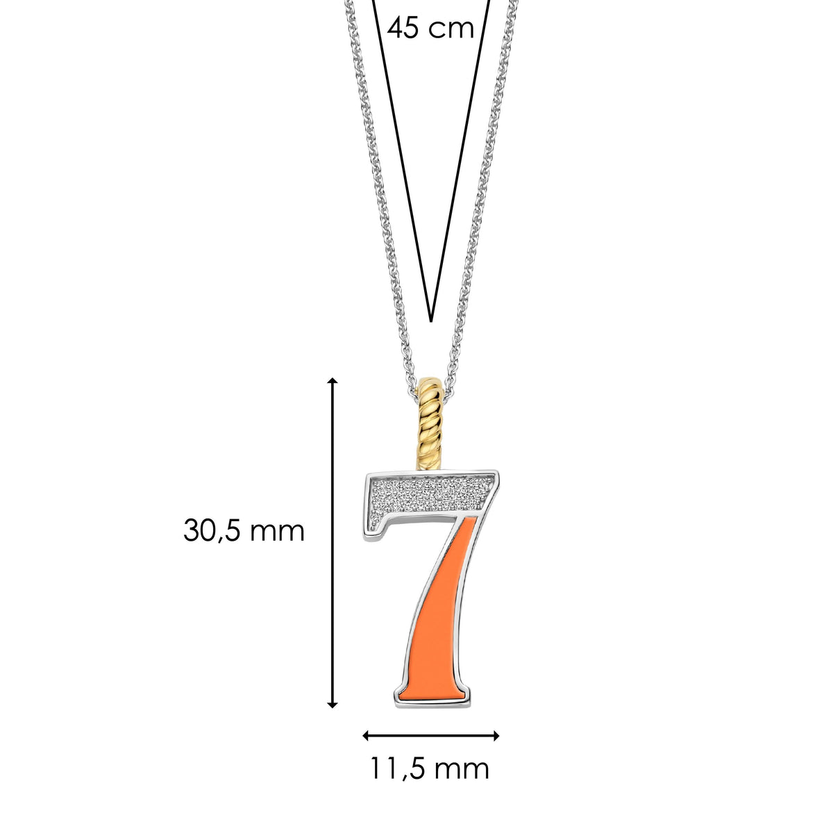 Ti Sento Milano Pendentif Lettres et chiffres 6841OR_7