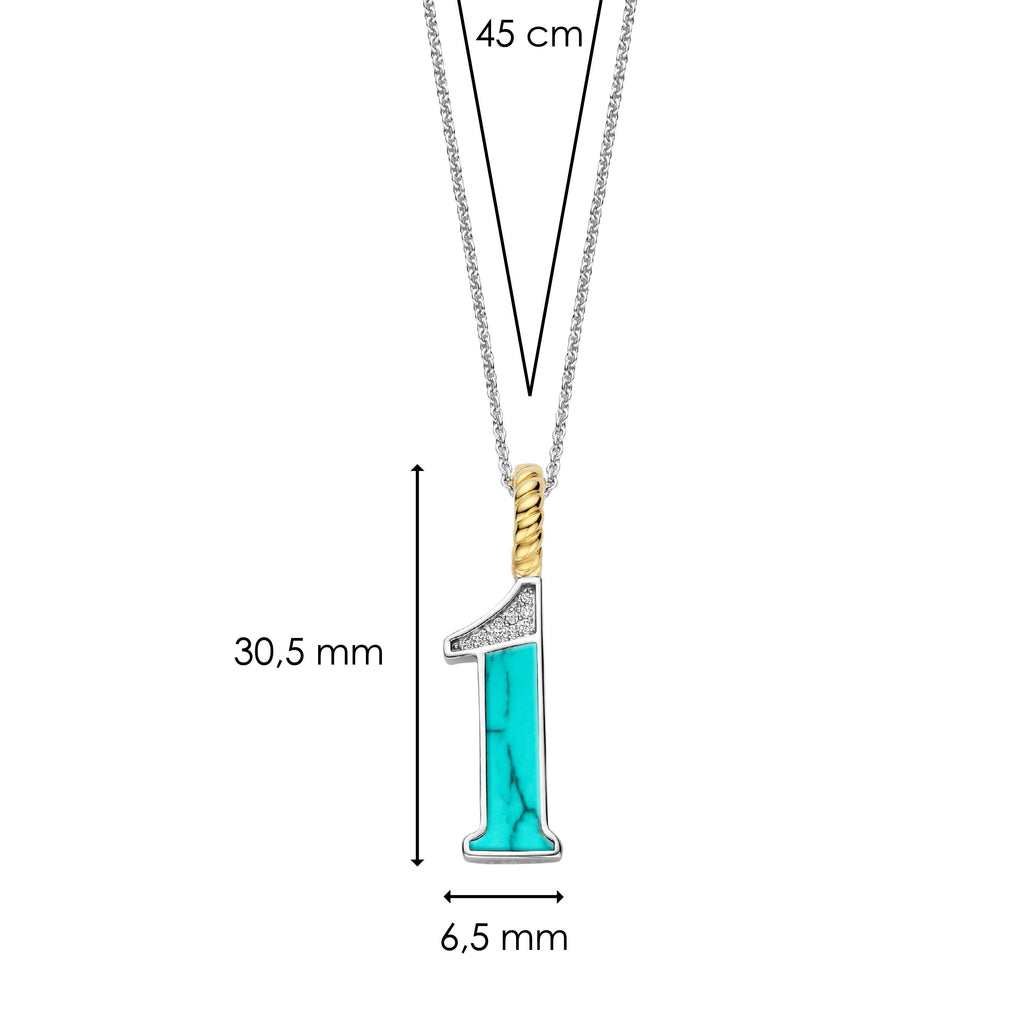 Ti Sento Milano Pendentif Lettres et chiffres 6841TQ_1
