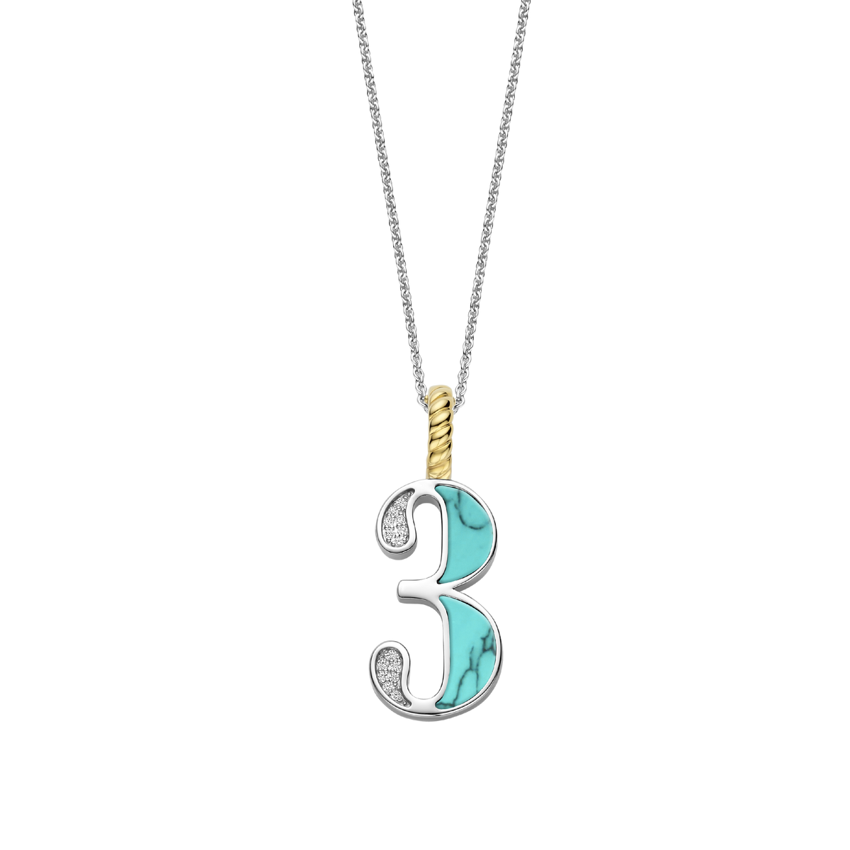 Ti Sento Milano Pendentif Lettres et chiffres 6841TQ_3
