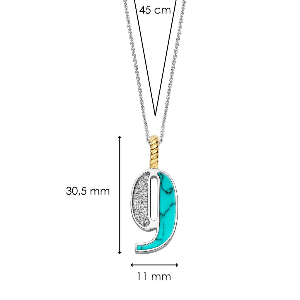 Ti Sento Milano Pendentif Lettres et chiffres 6841TQ_9
