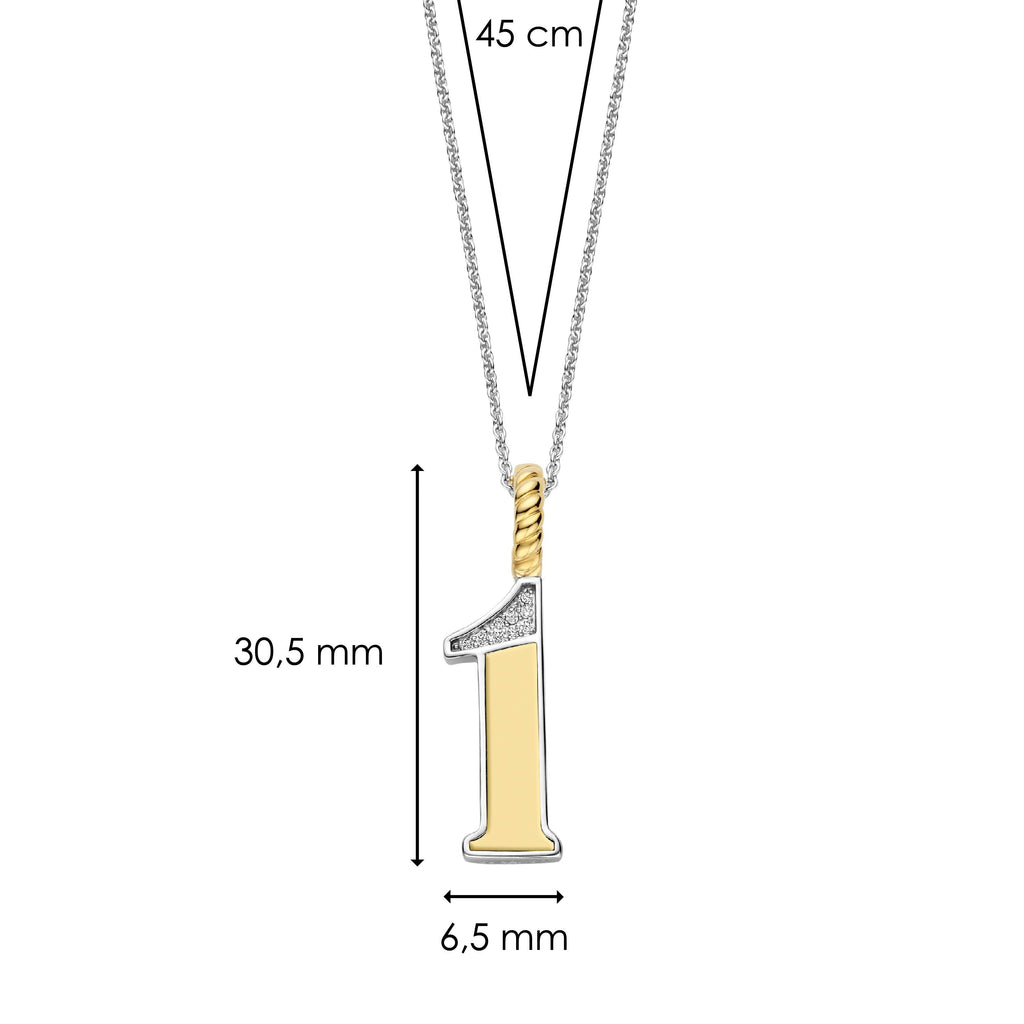 Ti Sento Milano Pendentif Lettres et chiffres 6841ZY_1