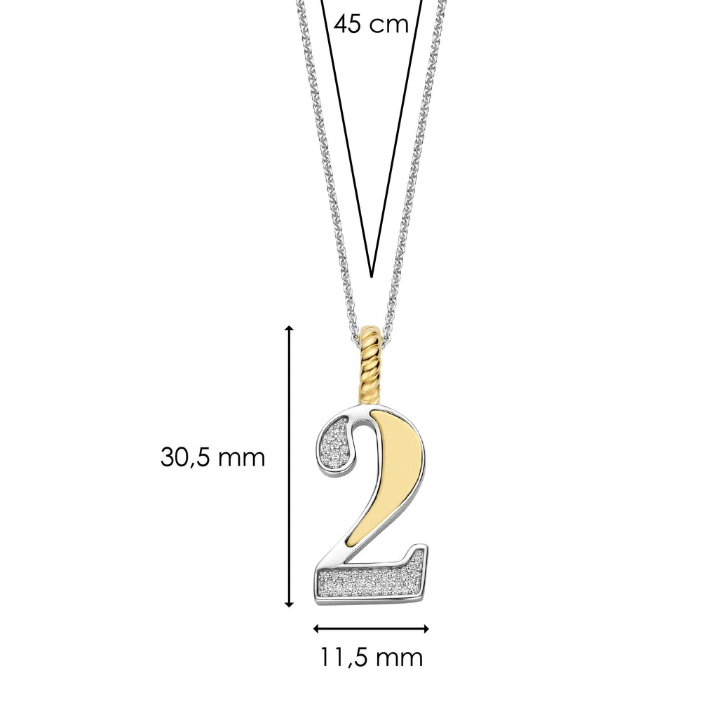 Ti Sento Milano Pendentif Lettres et chiffres 6841ZY_2