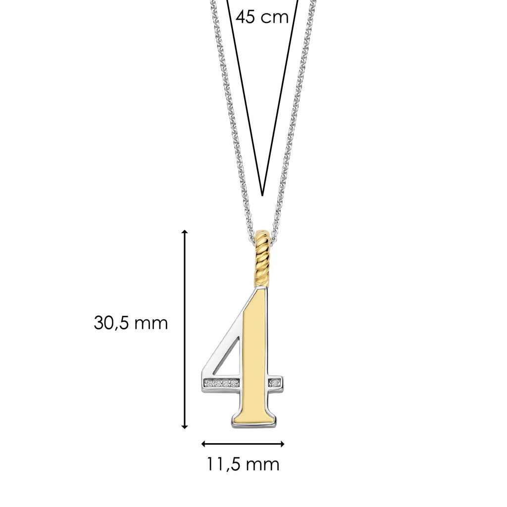 Ti Sento Milano Pendentif Lettres et chiffres 6841ZY_4
