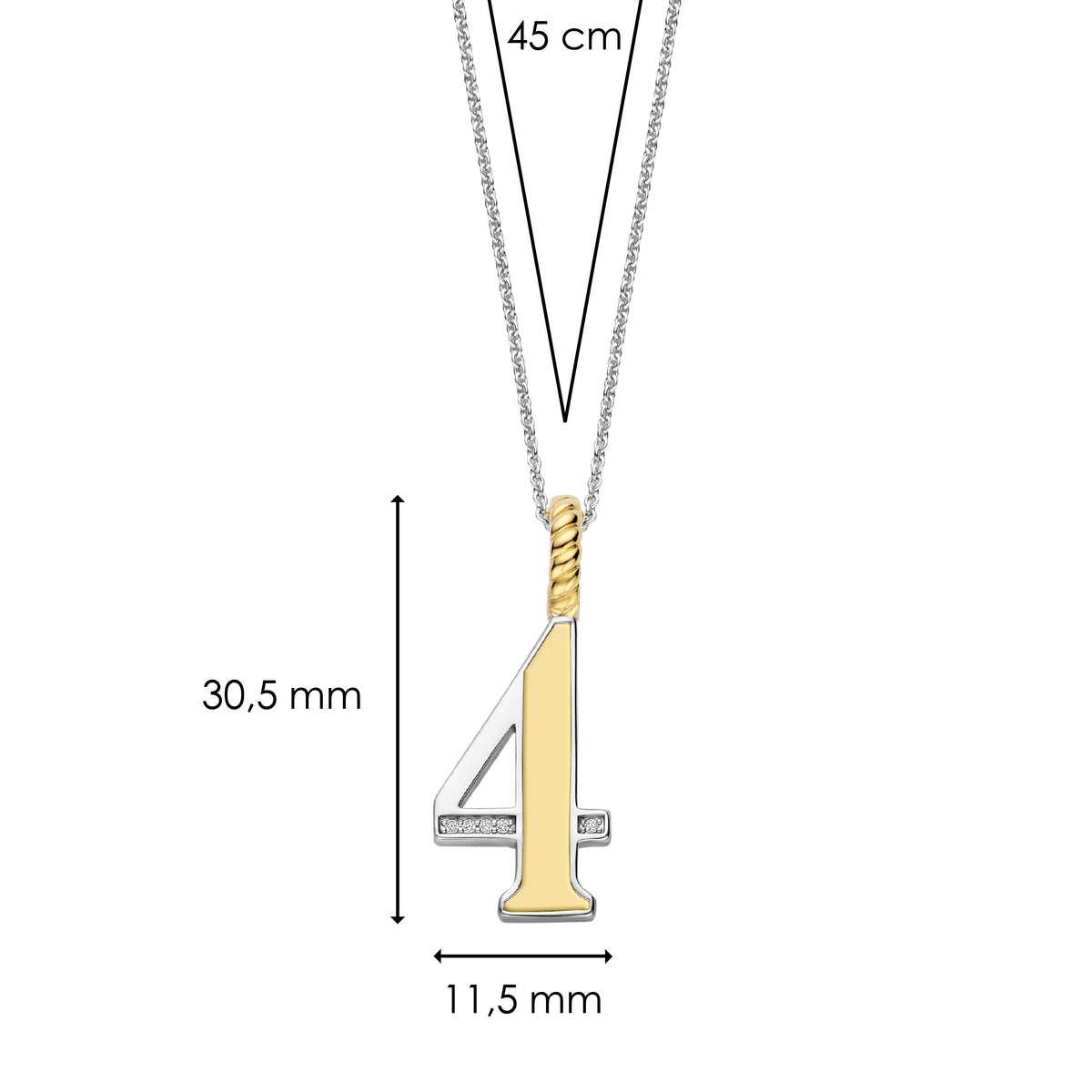 Ti Sento Milano Pendentif Lettres et chiffres 6841ZY_4