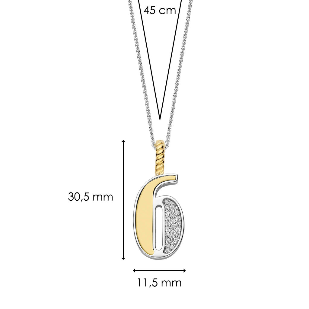 Ti Sento Milano Pendentif Lettres et chiffres 6841ZY_6