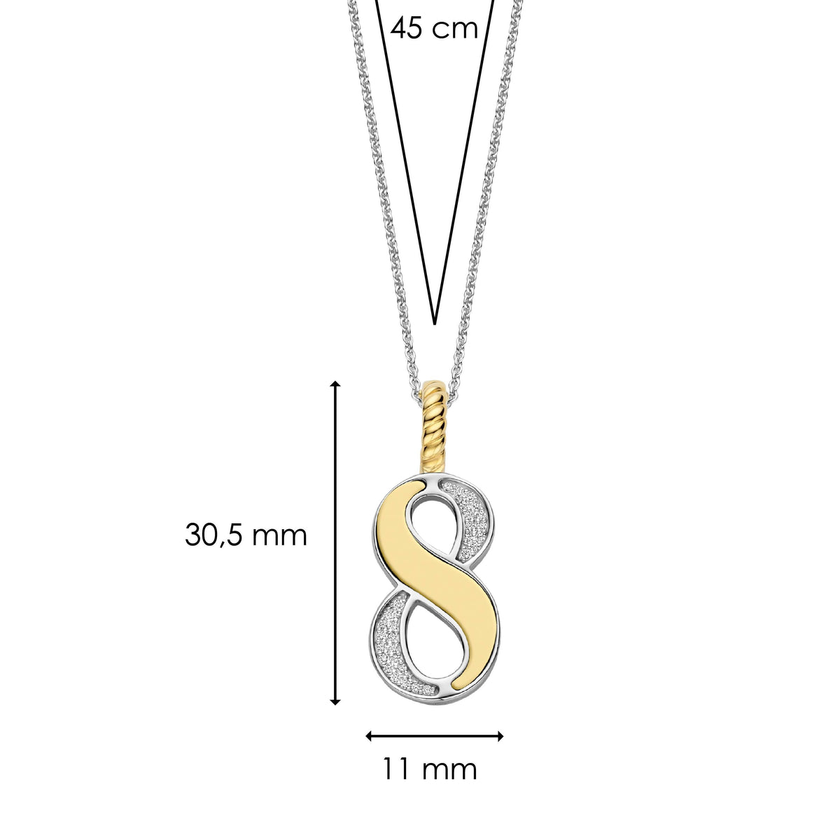 Ti Sento Milano Pendentif Lettres et chiffres 6841ZY_8