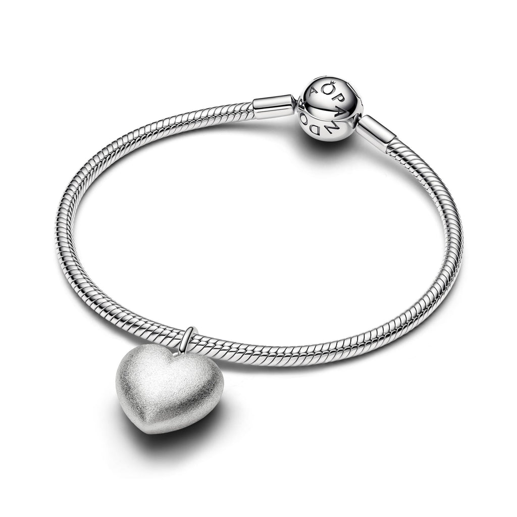 Pandora Moments Charm Pendant Cœur Bombé Mat 734908C00