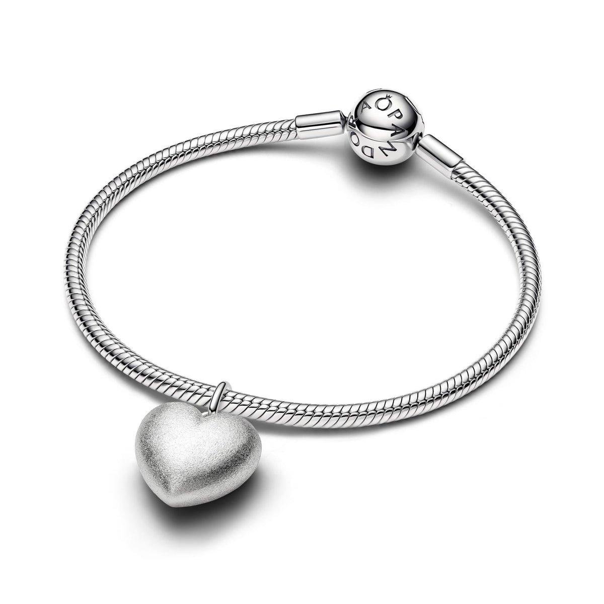Pandora Moments Charm Pendant Cœur Bombé Mat 734908C00