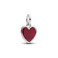 Pandora Moments Charm Pendant Cœur Gravable Bleu 735088C01