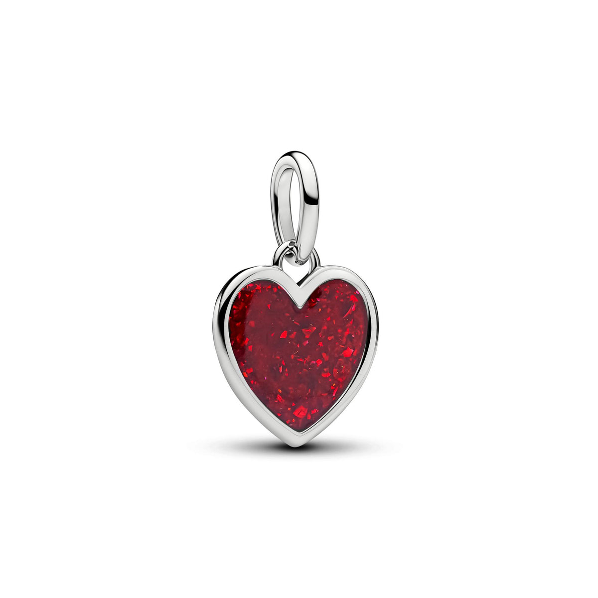 Pandora Moments Charm Pendant Cœur Gravable Bleu 735088C01