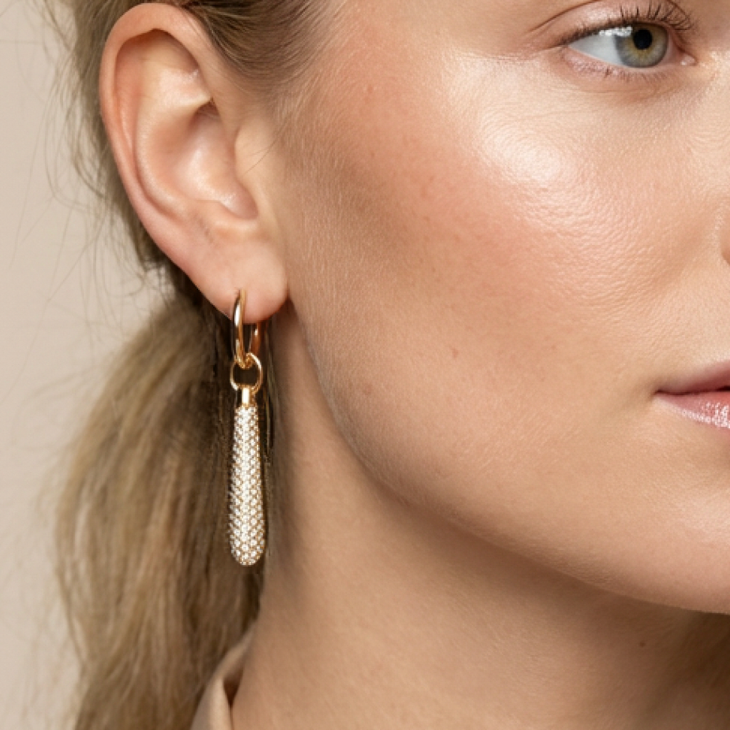 Bering Boucles d'oreilles Arctic Pavé 748-27-05