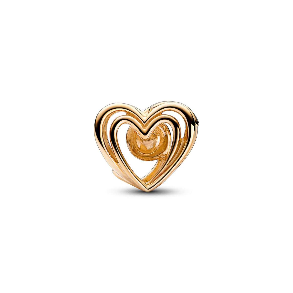 Pandora Moments Charm Cœur Tourbillonnant Ajouré & Perle de Culture d'Eau Douce Traitée 752636C01