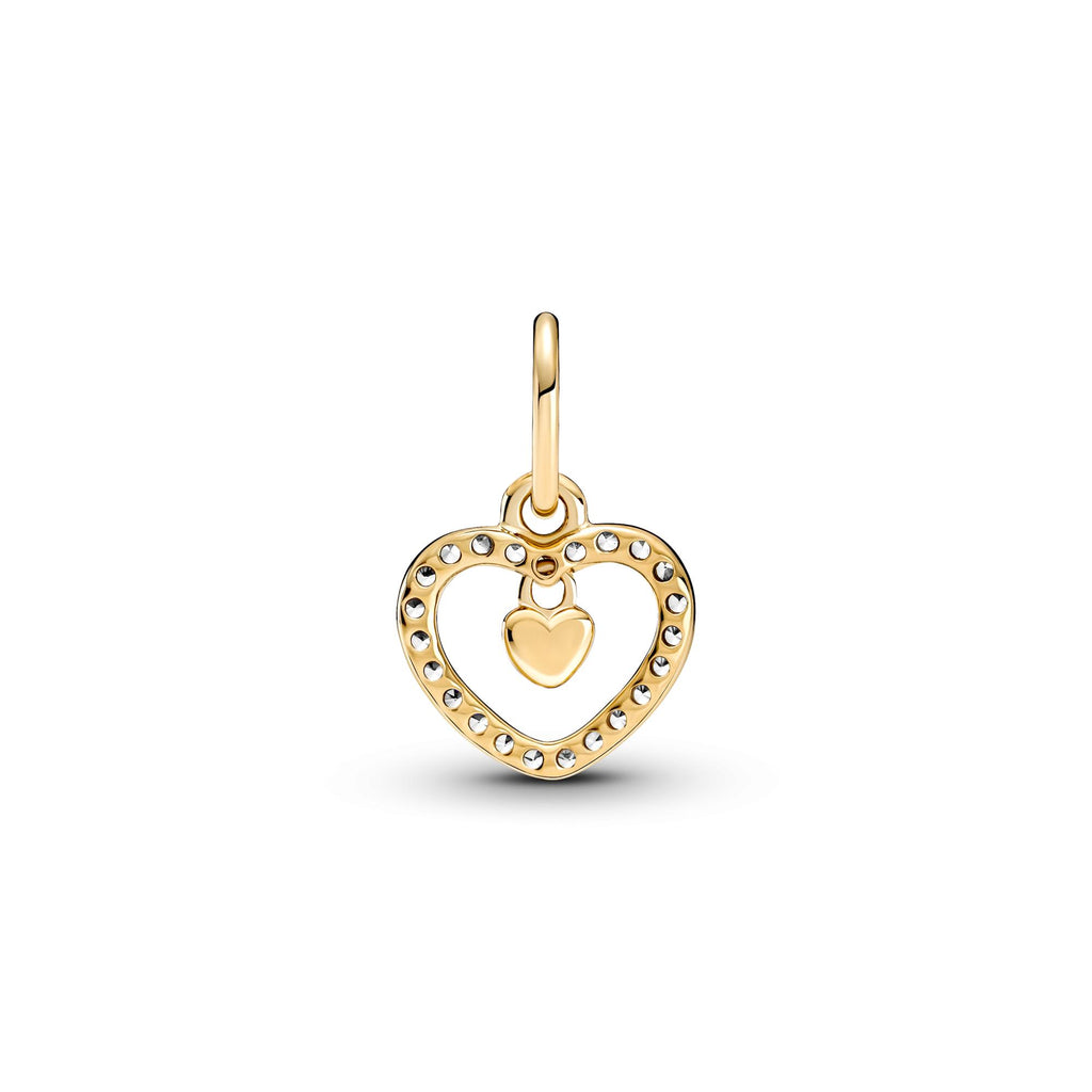 Pandora Moments Charm Pendant Double Cœur Scintillant 759142C01