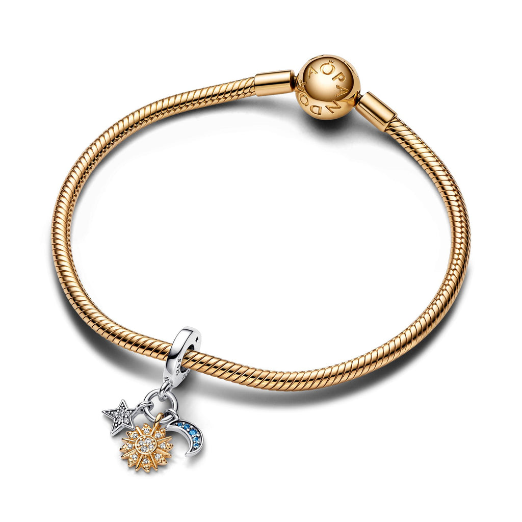 Pandora Moments Charm Pendant Triple Céleste Bicolore 762676C01