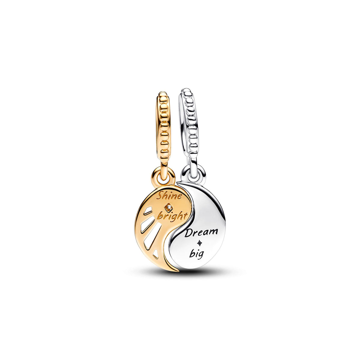 Pandora Moments Charm Pendant Soleil & Lune Séparable Bicolore 762678C01