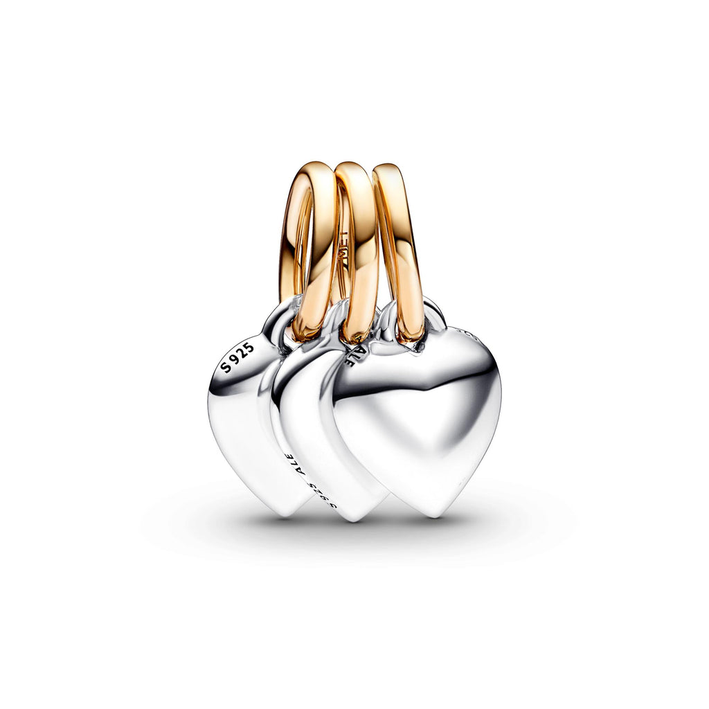 Pandora Moments Charm Pendant Triple Amitié Séparable Bicolore 762722C00