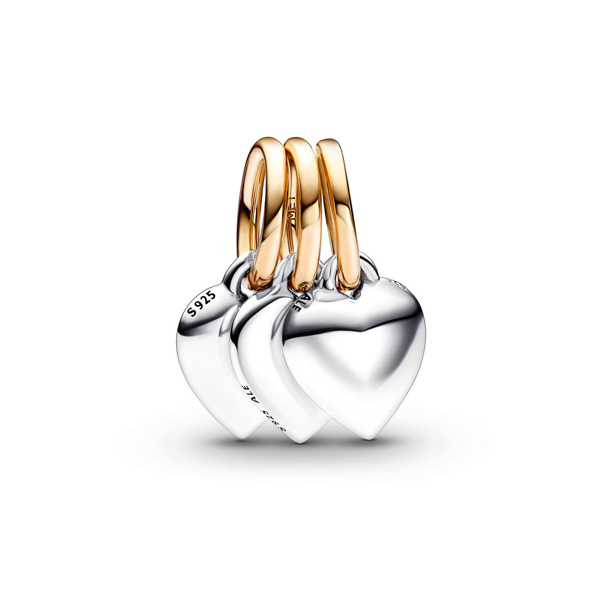 Pandora Moments Charm Pendant Triple Amitié Séparable Bicolore 762722C00
