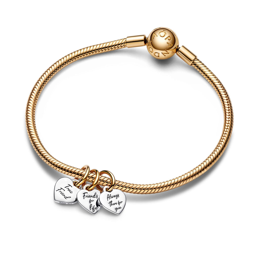 Pandora Moments Charm Pendant Triple Amitié Séparable Bicolore 762722C00