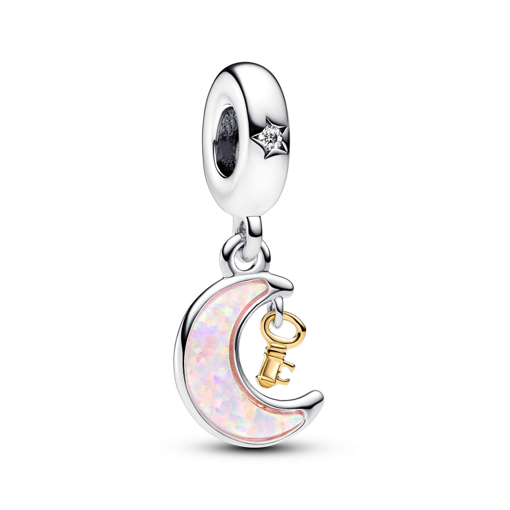 Pandora Moments Charm Pendant Clé & Lune Bicolore 762985C01