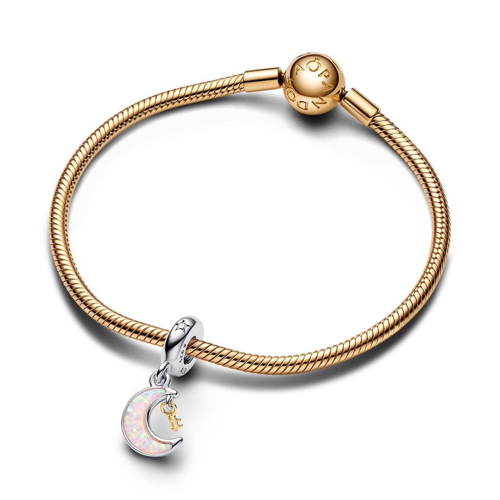 Pandora Moments Charm Pendant Clé & Lune Bicolore 762985C01