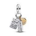 Pandora Moments Charm Pendant Triple Amitié 763436C01
