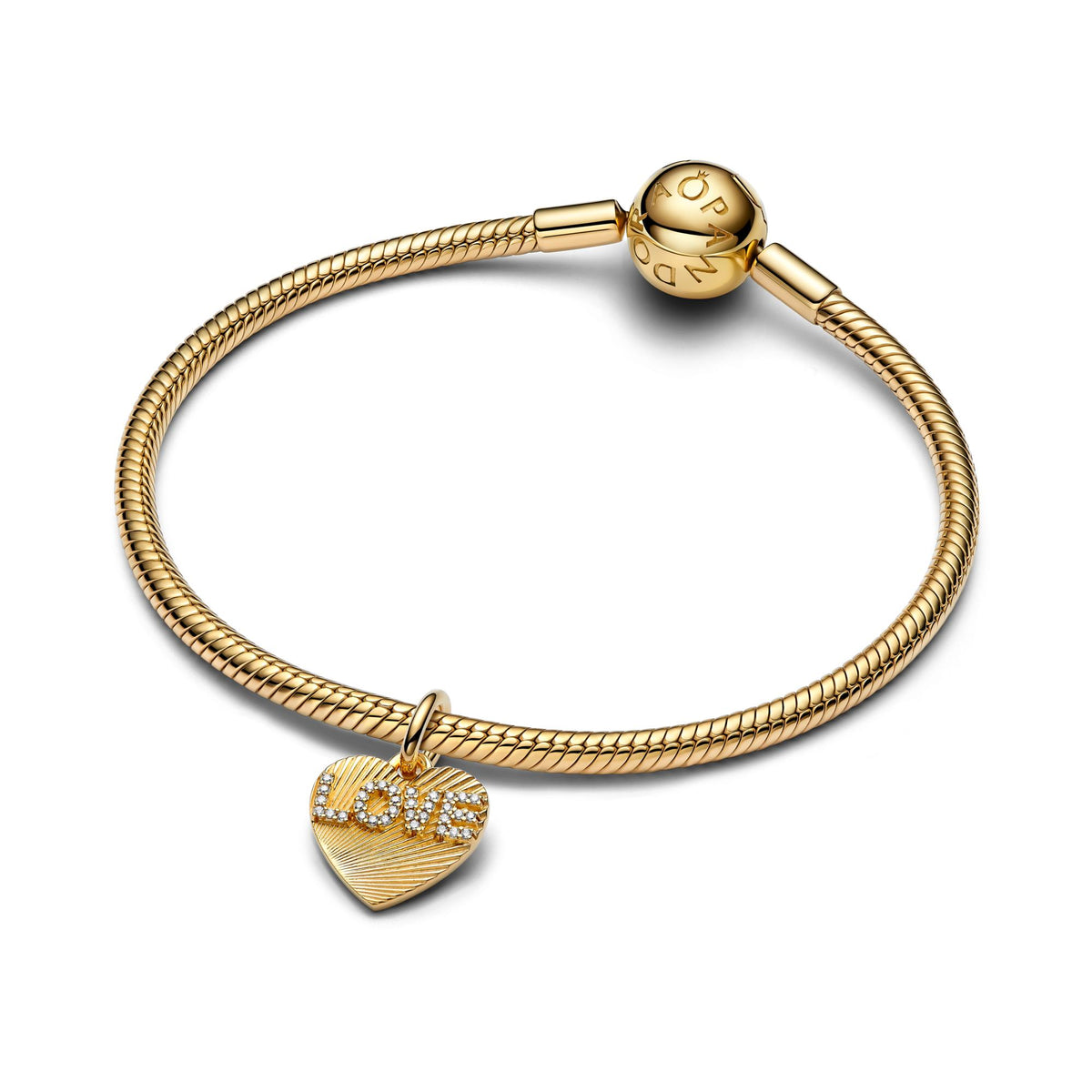 Pandora Moments Charm Pendant Cœur d'Amour Gravable 763604C01