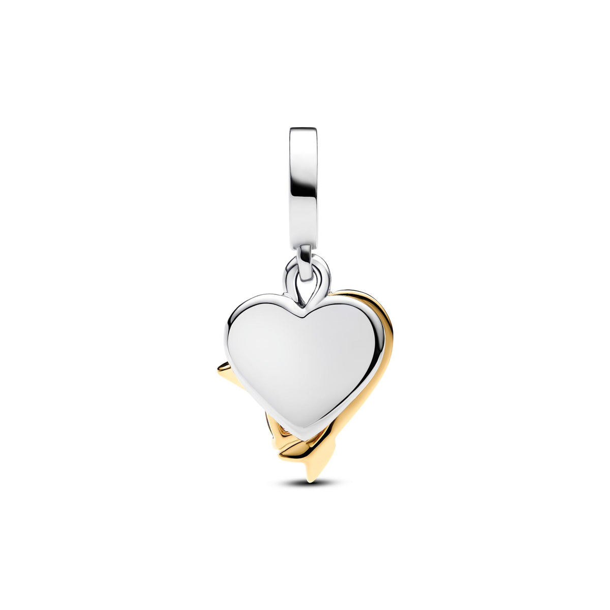 Pandora Moments Charm Pendant Double Cœur & Flèche Gravable 763622C01
