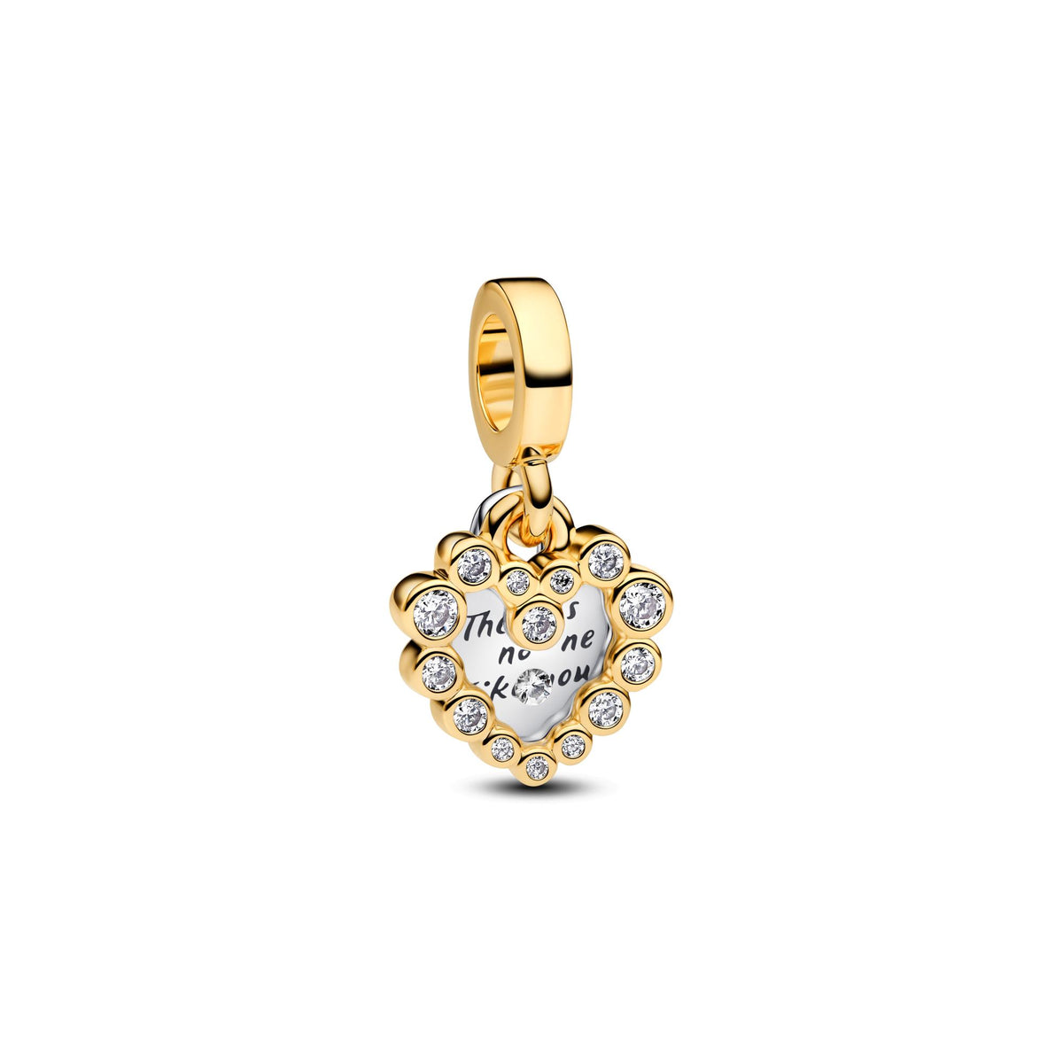 Pandora Moments Charm Pendant Double Cœur Scintillant 763765C01