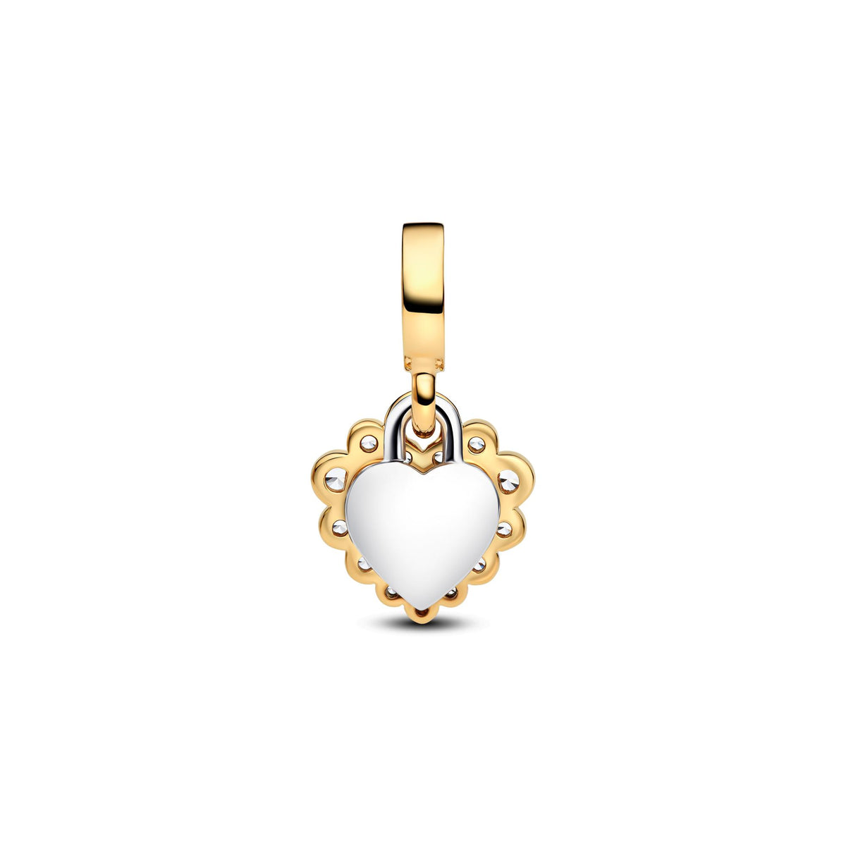 Pandora Moments Charm Pendant Double Cœur Scintillant 763765C01