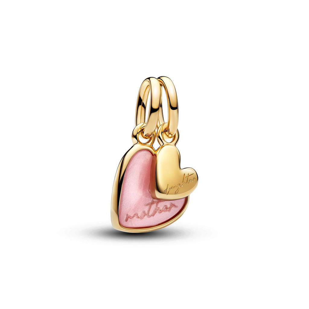 Pandora Moments Charm Pendant Séparable Mère & Fille Rose 763766C01